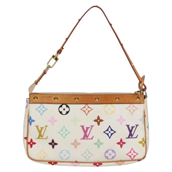 LOUIS VUITTON Monogram Multicolor Pochette Pouch White M92649 LV Auth 139900V - Picture 3 of 16